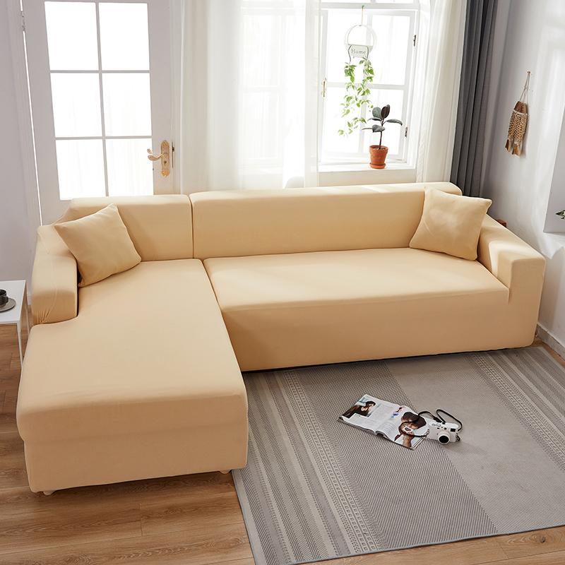 Beige Cover for a L-shaped sectional sofa 3 Beige Cover for a L-shaped sectional sofa - Image 3