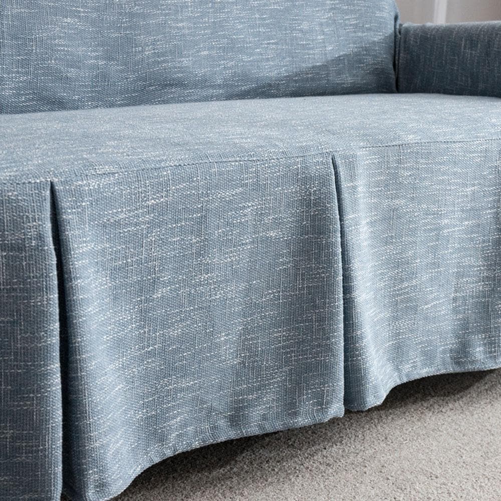 Blue Linen Cover for a sofa 2 Blue Linen Cover for a sofa - Image 2