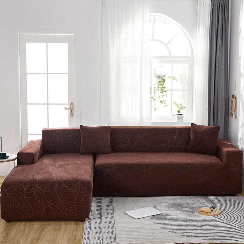 Brown Waterproof Cover for a L-shaped sectional sofa 2 Brown Waterproof Cover for a L-shaped sectional sofa - Image 2
