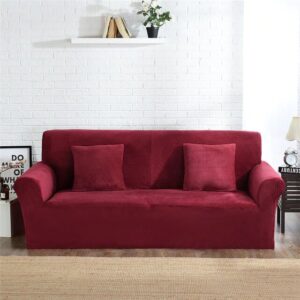 Burgundy Velvet Cover for a sofa