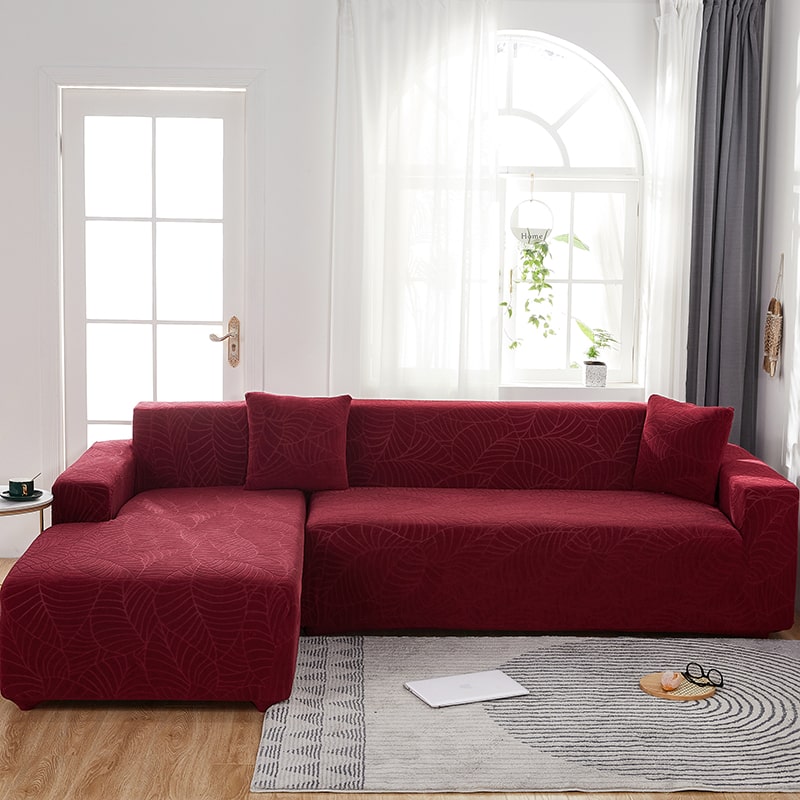 Burgundy Waterproof Cover for a L-shaped sectional sofa 2 Burgundy Waterproof Cover for a L-shaped sectional sofa - Image 2