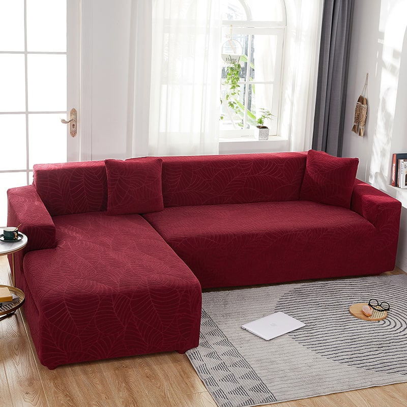 Burgundy Waterproof Cover for a L-shaped sectional sofa 3 Burgundy Waterproof Cover for a L-shaped sectional sofa - Image 3