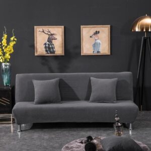 Gray Jacquard Cover for a futon sofa bed