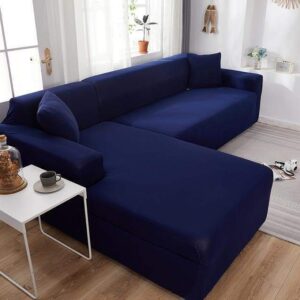 Navy Cover for a L-shaped sectional sofa