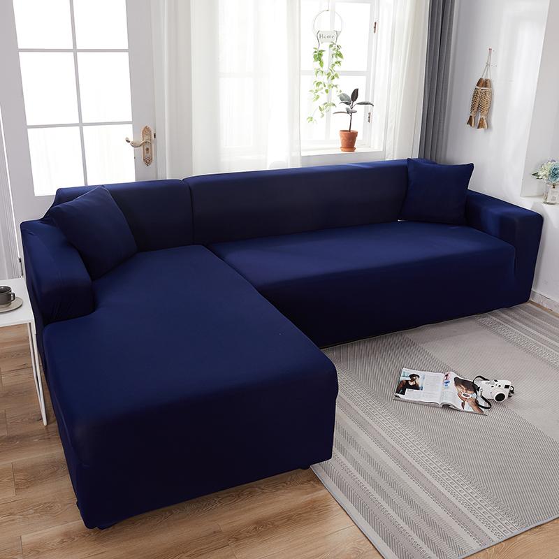 Navy Cover for a L-shaped sectional sofa 3 Navy Cover for a L-shaped sectional sofa - Image 3