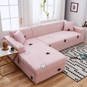 Pink Cover for a L-shaped sectional sofa