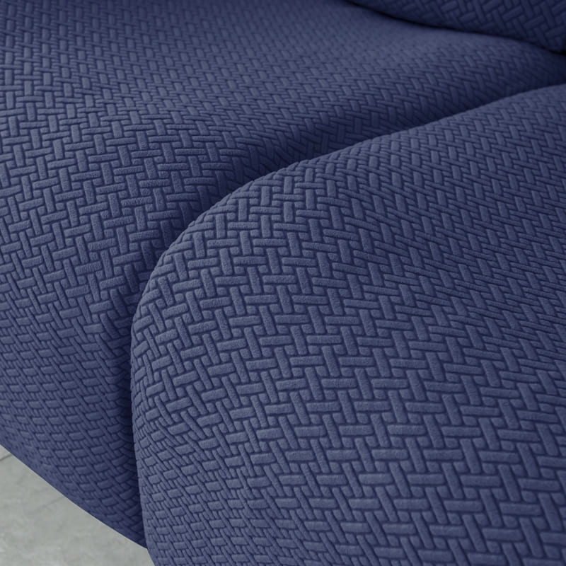 Recliner Navy Microfiber Cover for a sofa 3 Recliner Navy Microfiber Cover for a sofa - Image 3