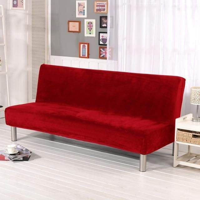 Red Velvet Cover for a futon sofa bed 1 Red Velvet Cover for a futon sofa bed
