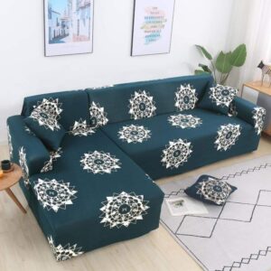 Spiral Cover for a L-shaped sectional sofa