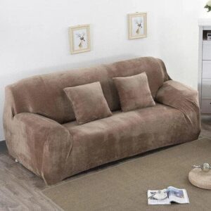 Taupe Velvet Cover for a sofa