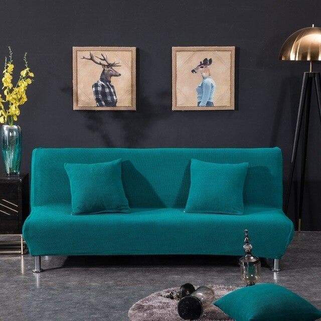 Teal Cover for a futon sofa bed 2 Teal Cover for a futon sofa bed - Image 2