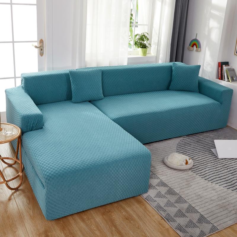 Teal Microfiber Cover for a L-shaped sectional sofa 1 Teal Microfiber Cover for a L-shaped sectional sofa