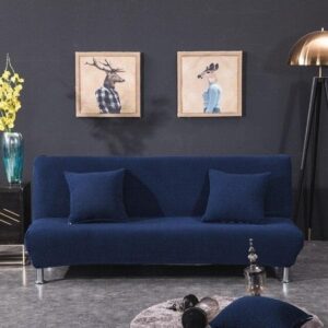 Navy Jacquard Cover for a futon sofa bed