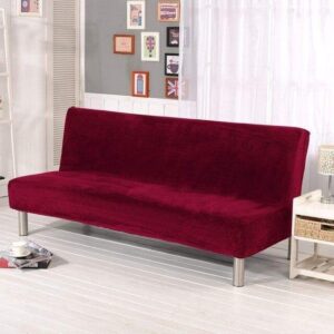 Burgundy Velvet Cover for a futon sofa bed