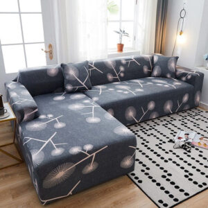 Linen Evelina Cover for a L-shaped sectional sofa
