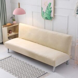 Cream Velvet Cover for a futon sofa bed
