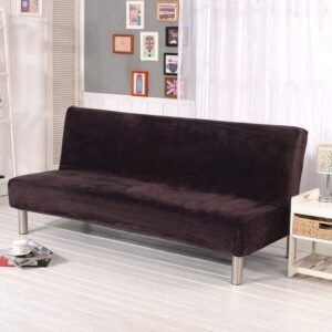 Brown Velvet Cover for a futon sofa bed, L 73-91 in