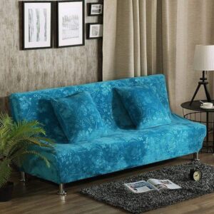 Velvet Floral Cover for a futon sofa bed