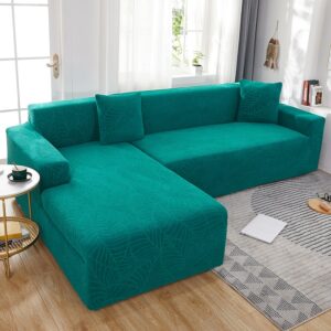 Waterproof Blue Cover for a L-shaped sectional sofa